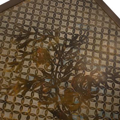 Philip and Kelvin LaVerne Philip and Kelvin LaVerne Kuan Su Side Table with Floral Motif 1960s Signed 