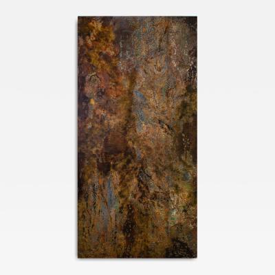 Philip and Kelvin LaVerne Philip and Kelvin LaVerne Large Rainforest Painting on Bronze 1970s Signed 