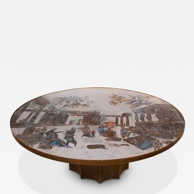 Philip and Kelvin LaVerne Philip and Kelvin LaVerne Magnificent Odyssey Coffee Table 1960s Signed 