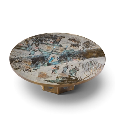 Philip and Kelvin LaVerne Philip and Kelvin LaVerne Mid Century Chan Bronze Coffee Table