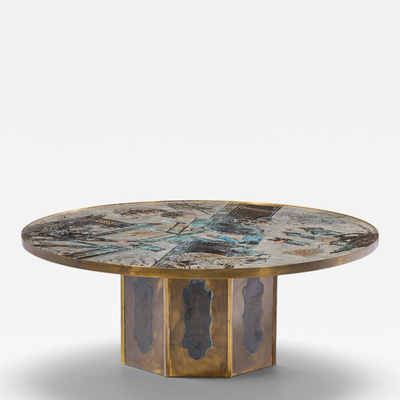 Philip and Kelvin LaVerne Philip and Kelvin LaVerne Mid Century Chan Bronze Coffee Table