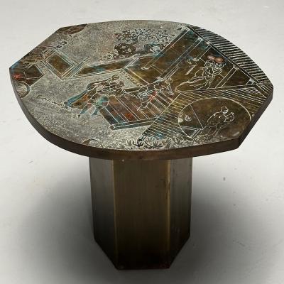 Philip and Kelvin LaVerne Philip and Kelvin LaVerne Mid Century Modern Tao Side Tables Bronze 1960s