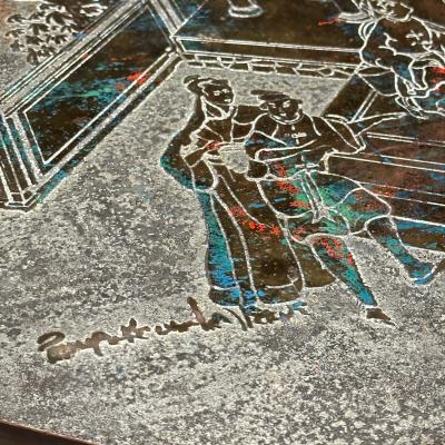 Philip and Kelvin LaVerne Philip and Kelvin LaVerne Mid Century Modern Tao Side Tables Bronze 1960s