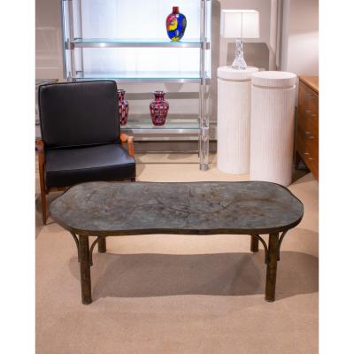 Philip and Kelvin LaVerne Philip and Kelvin LaVerne Rare Chan Floral Coffee Table 1950s Signed