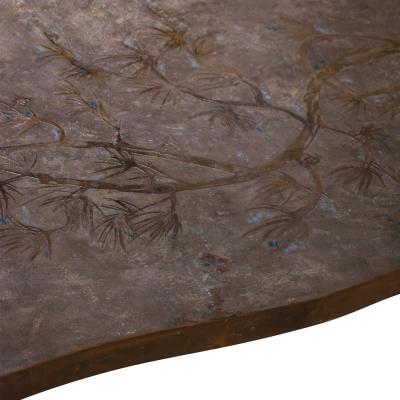 Philip and Kelvin LaVerne Philip and Kelvin LaVerne Rare Chan Floral Coffee Table 1950s Signed