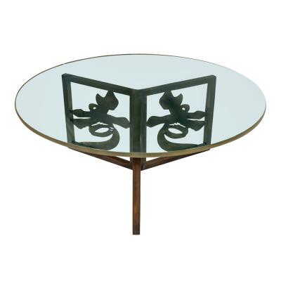 Philip and Kelvin LaVerne Philip and Kelvin LaVerne Rare Coffee Table with Chinese Motif 1960s Signed 