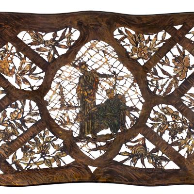 Philip and Kelvin LaVerne Philip and Kelvin LaVerne Rare Fragonard Pierced Coffee Table 1960s Signed 