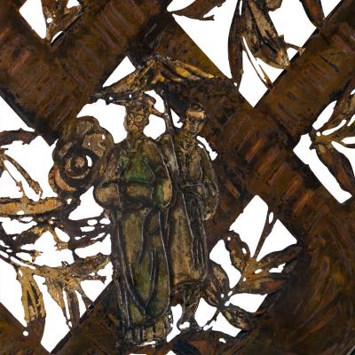 Philip and Kelvin LaVerne Philip and Kelvin LaVerne Rare Fragonard Pierced Coffee Table 1960s Signed 