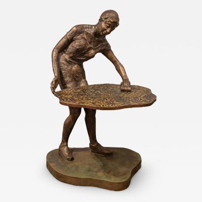 Philip and Kelvin LaVerne Philip and Kelvin LaVerne Rare Laviere Sculpture in Bronze 1960s Signed 