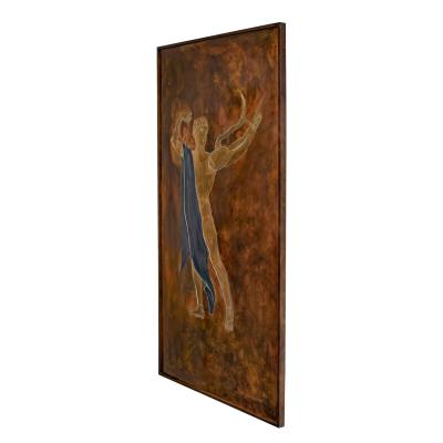 Philip and Kelvin LaVerne Philip and Kelvin LaVerne Rare Pair of Large Classical Plaques 1960s Signed