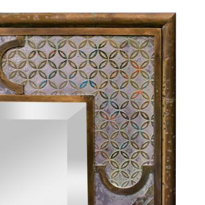 Philip and Kelvin LaVerne Philip and Kelvin LaVerne Rare and Important Chine Fret Mirror 1960s Signed 