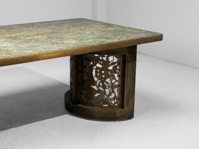 Philip and Kelvin LaVerne Philip and Kelvin LaVerne Rare and Important Dining Table Bronze USA 1960s