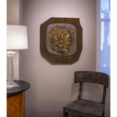 Philip and Kelvin LaVerne Philip and Kelvin LaVerne Stunning Abstract Collage Dialogue 1960s Signed 