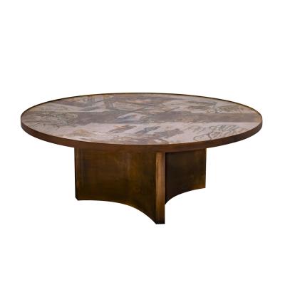 Philip and Kelvin LaVerne Philip and Kelvin LaVerne Stunning Chan Coffee Table 1960s Signed 