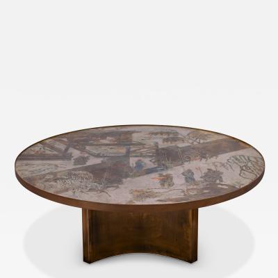 Philip and Kelvin LaVerne Philip and Kelvin LaVerne Stunning Chan Coffee Table 1960s Signed 