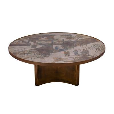 Philip and Kelvin LaVerne Philip and Kelvin LaVerne Stunning Chan Coffee Table 1960s Signed 