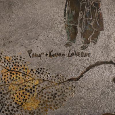 Philip and Kelvin LaVerne Philip and Kelvin LaVerne Superb Chan Coffee Table 1960s Signed 