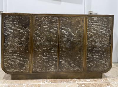 Philip and Kelvin LaVerne Philip and Kelvin LaVerne Very Rare and Important Waves Cabinet 1960s Signed 