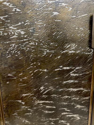 Philip and Kelvin LaVerne Philip and Kelvin LaVerne Very Rare and Important Waves Cabinet 1960s Signed 
