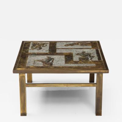 Philip and Kelvin LaVerne Philip and Kelvin Laverne Rare Medici Coffee Table 1960s Signed
