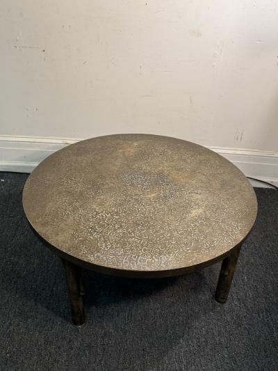 Philip and Kelvin LaVerne RARE ETRUSCAN BRASS TABLE BY PHILIP AND KELVIN LAVERNE
