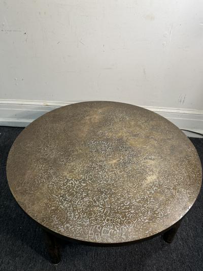 Philip and Kelvin LaVerne RARE ETRUSCAN BRASS TABLE BY PHILIP AND KELVIN LAVERNE