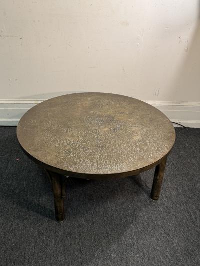 Philip and Kelvin LaVerne RARE ETRUSCAN BRASS TABLE BY PHILIP AND KELVIN LAVERNE