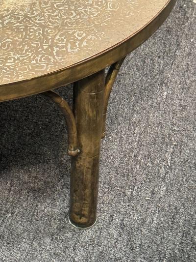 Philip and Kelvin LaVerne RARE ETRUSCAN BRASS TABLE BY PHILIP AND KELVIN LAVERNE