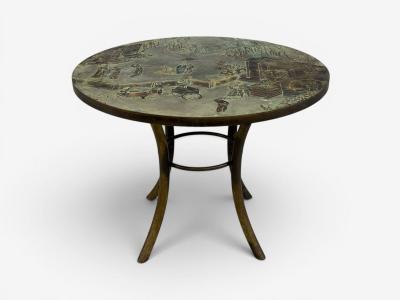 Philip and Kelvin LaVerne Rare Center Table Bronze USA 1960s