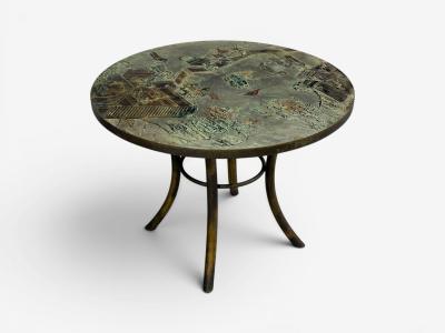Philip and Kelvin LaVerne Rare Center Table Bronze USA 1960s