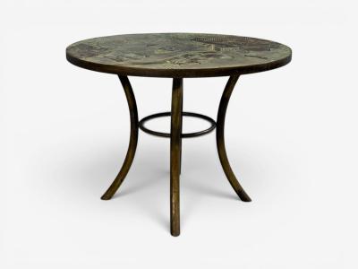 Philip and Kelvin LaVerne Rare Center Table Bronze USA 1960s
