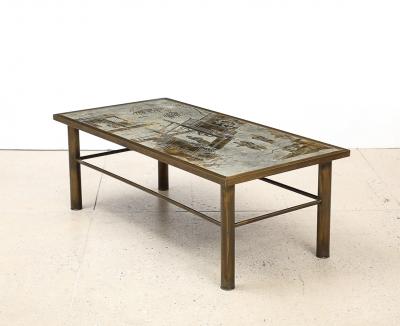 Philip and Kelvin LaVerne Rare Chan Cocktail Table by Philip Kelvin LaVerne