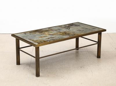 Philip and Kelvin LaVerne Rare Chan Cocktail Table by Philip Kelvin LaVerne