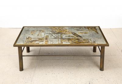 Philip and Kelvin LaVerne Rare Chan Cocktail Table by Philip Kelvin LaVerne