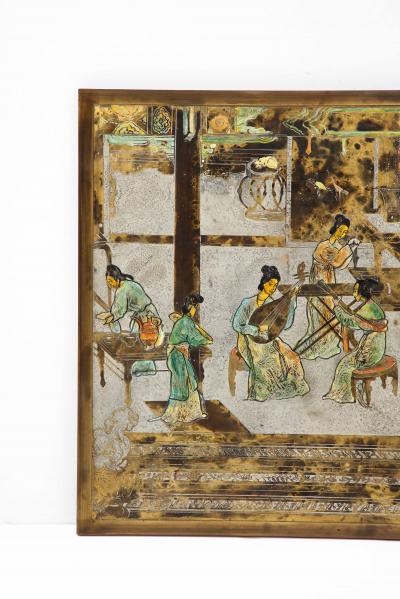 Philip and Kelvin LaVerne Rare Chin Ying Wall Plaque by Philip and Kelvin LaVerne