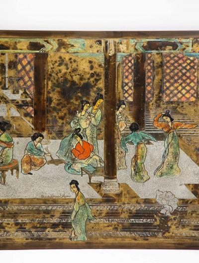 Philip and Kelvin LaVerne Rare Chin Ying Wall Plaque by Philip and Kelvin LaVerne