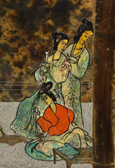 Philip and Kelvin LaVerne Rare Chin Ying Wall Plaque by Philip and Kelvin LaVerne