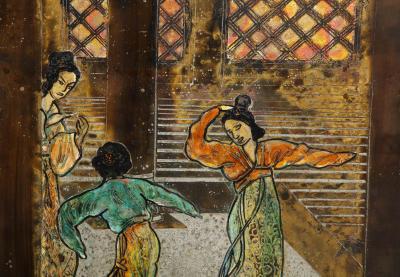 Philip and Kelvin LaVerne Rare Chin Ying Wall Plaque by Philip and Kelvin LaVerne