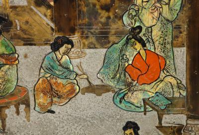 Philip and Kelvin LaVerne Rare Chin Ying Wall Plaque by Philip and Kelvin LaVerne