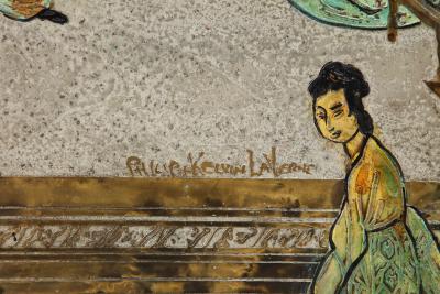 Philip and Kelvin LaVerne Rare Chin Ying Wall Plaque by Philip and Kelvin LaVerne