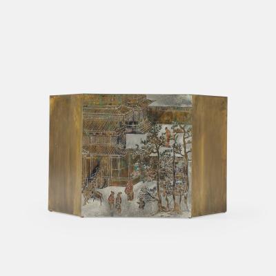 Philip and Kelvin LaVerne Rare Lo Ta Hexagonal Side Table by Philip Kelvin LaVerne