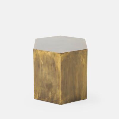 Philip and Kelvin LaVerne Rare Lo Ta Hexagonal Side Table by Philip Kelvin LaVerne