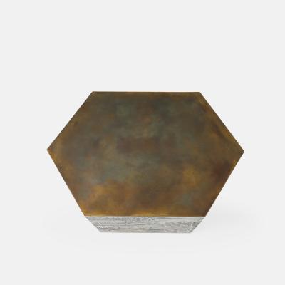 Philip and Kelvin LaVerne Rare Lo Ta Hexagonal Side Table by Philip Kelvin LaVerne