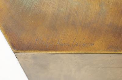 Philip and Kelvin LaVerne Rare Lo Ta Hexagonal Side Table by Philip Kelvin LaVerne