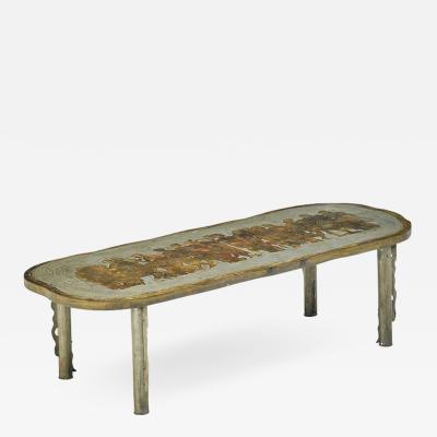 Philip and Kelvin LaVerne Rare Romanesque coffee table by Philip and Kelvin Laverne