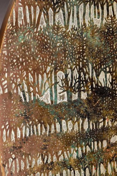 Philip and Kelvin LaVerne Rare engraved and acid etched Eternal Forest Coffee table