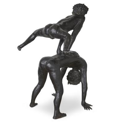 Philippe Berry Large patinated bronze sculptural group by Philippe Berry