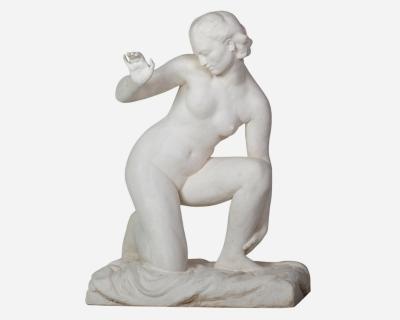 Philippe Besnard Le refus original plaster sculpture by Philippe Besnard Paris France 1937