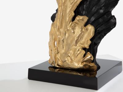 Philippe Cheverny Philippe Cheverny pair of large resin and bronze table lamps 1970s