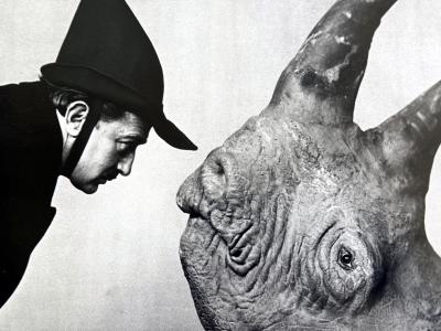 Philippe Halsman Editioned Photograph Dal with Rhinoceros by Philippe Halsman